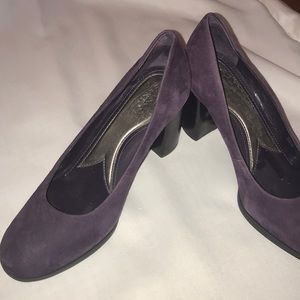Franco Sarto Purple Suede Heels